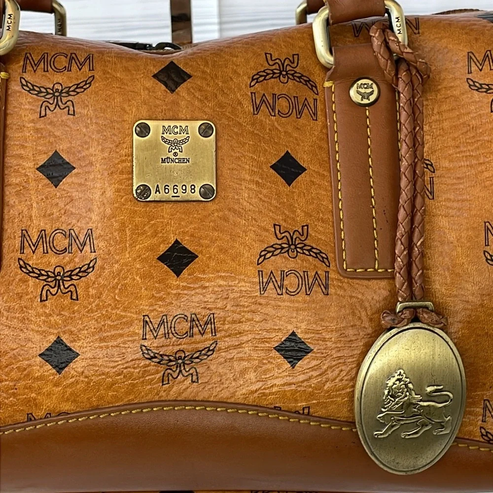 MCM Visetos‎ Boston Bag
